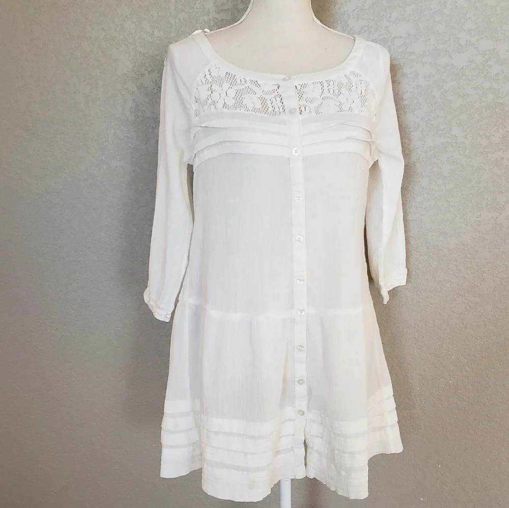 Free people tunic button up